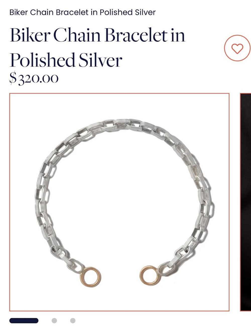 Marla Aaron biker bracelet in polished silver